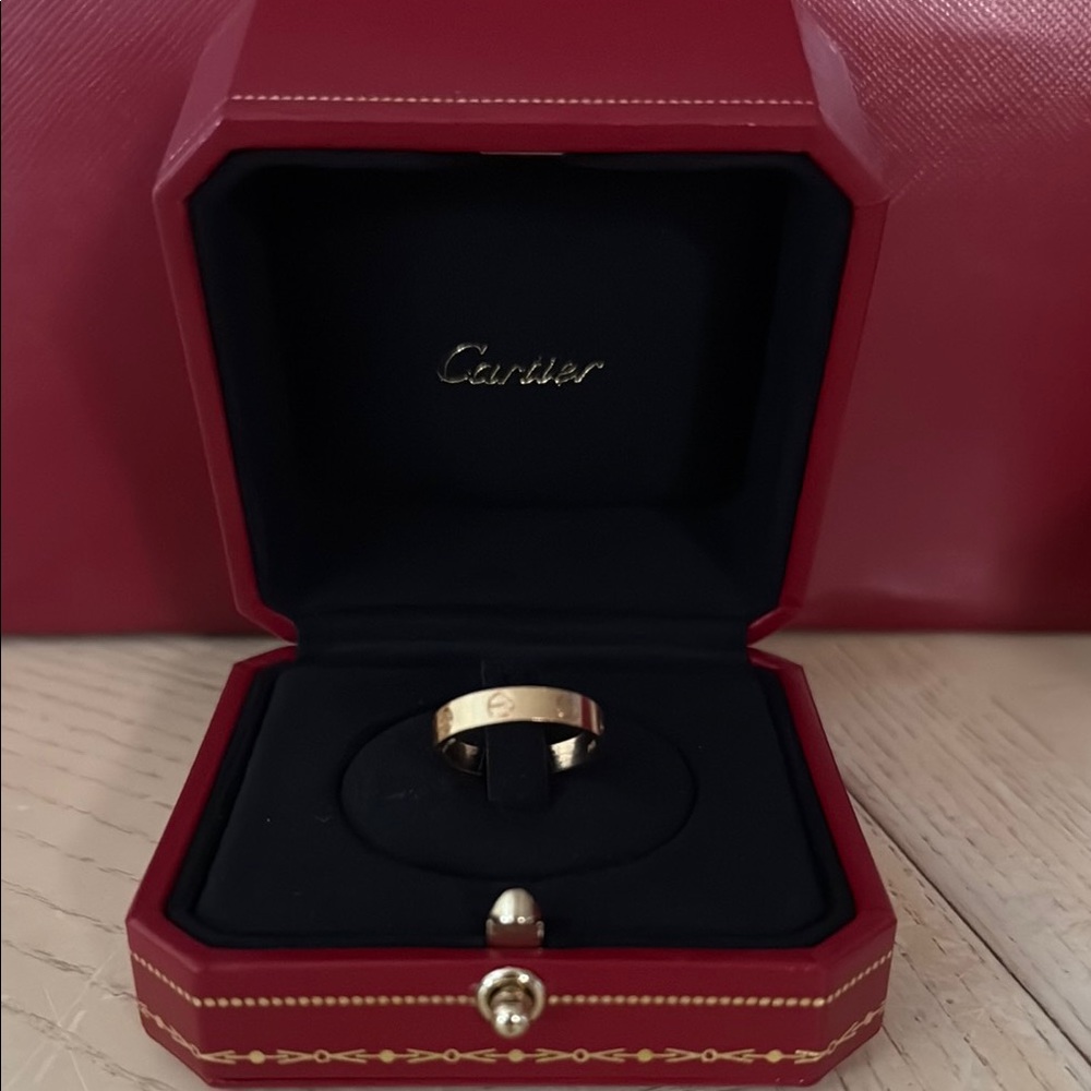 AUTHENTIC CARTIER LOVE RING, SMALL MODEL